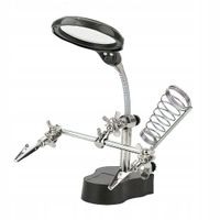 Uchwyt lupa do lutowania led trzecia ręka kraft&dele KD10455