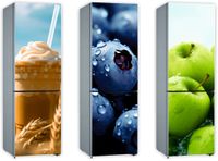 Mata magnetyczna magnes ozdobny na lodówkę 131x61cm KAWA OWOCE JABŁKA