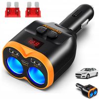 Rozdzielacz Zapalniczki 12-24V Ładowarka QC 150W 3Ccc