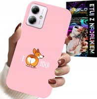 ETUI DO MOTOROLA MOTO G14 - ŚMIESZNE WZORY I LOVE YOU PIESEK OBUDOWA