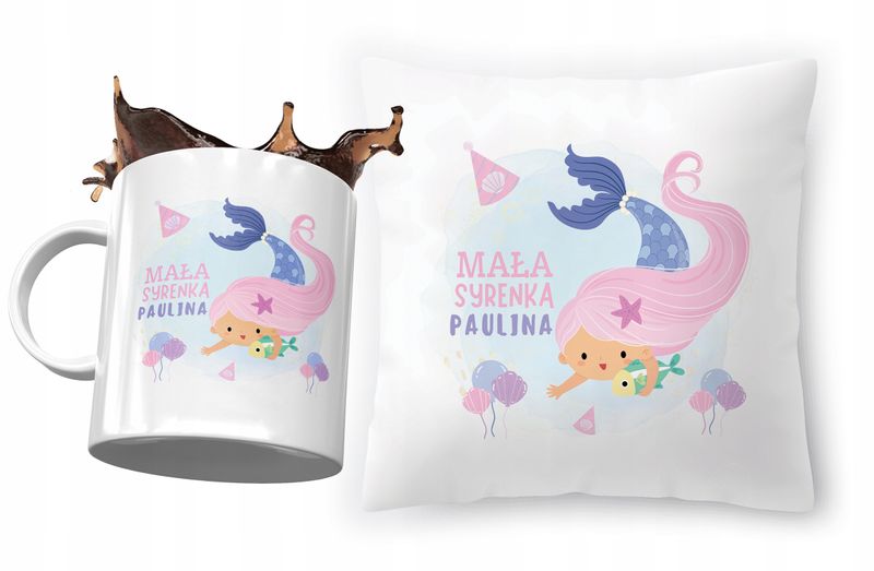 Zestaw Dla Pauliny Poduszka + Kubek Dla Dziecka Z Nadrukiem Ze Zdjęciem zdjęcie 1