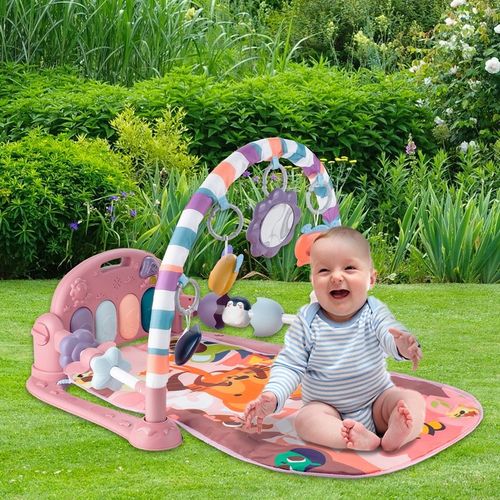 MATA EDUKACYJNA INTERAKTYWNA Z PIANINKIEM GRZECHOTKI GRYZAKI DLA NIEMOWLĄT na Arena.pl