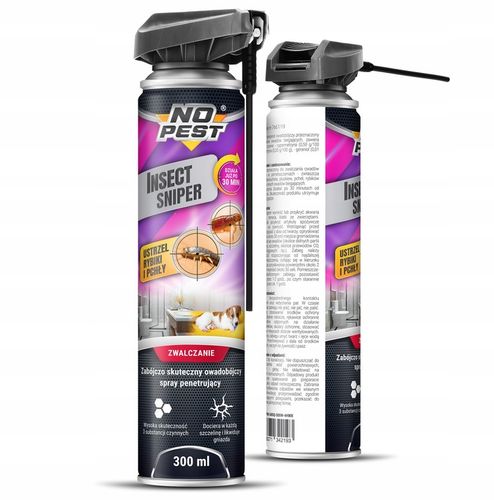 ŚRODEK PREPARAT AEROZOL OPRYSK SPRAY NA RYBIKI PCHŁY NO PEST SNIPER na Arena.pl