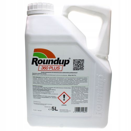 Roundup 360 PLUS 5L RANDAP na chwasty perz na Arena.pl