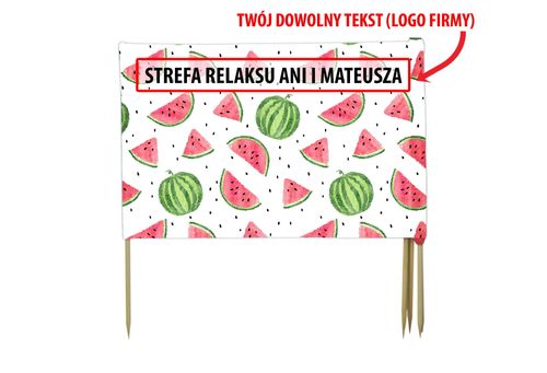 PARAWAN PLAŻOWY Arbuzy z indywidualnym  napisem 3 PANELE 8.3 na Arena.pl