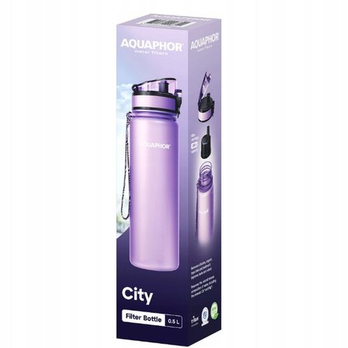 AQUAPHOR CITY Bidon Butelka filtrująca wodę + filtr 0,5L lawendowa na Arena.pl