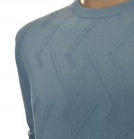 STROKERS klasyczny elegancki sweter męski bawełniany 3XL XXXL lazurowy