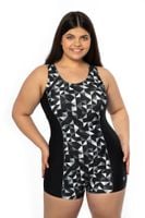 SPIN Strój kąpielowy jednoczęściowy damski z nogawką D-3303-Z-4XL