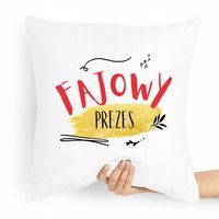 Dla Prezesa Viceprezesa Poduszka Fajowy Prezes Z Nadrukiem Ze Zdjęciem