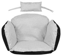 Poduszka ogrodowa 112x113 cm na krzesło wiszące bocianie gniazdo jasnoszara