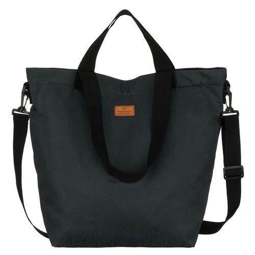 szara shopperka damska zamykana suwakiem z kieszonką zewnętrzną - na Arena.pl