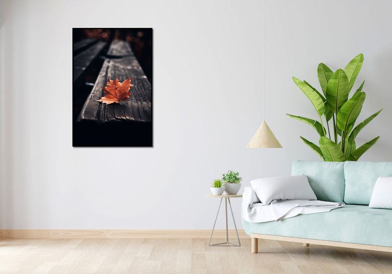 Plakat 68x101cm Pojedynczy Liść zdjęcie 4