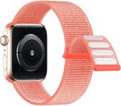 Lobnhot Pasek nylonowy kompatybilny z Apple Watch- Czerwony, 44 mm