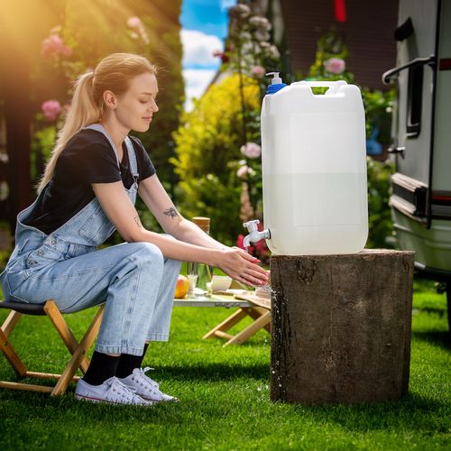 KADAX Kanister Na Wodę Umywalka Pojemnik Dozownik mydło Płyny 30L Z Kranem na Arena.pl