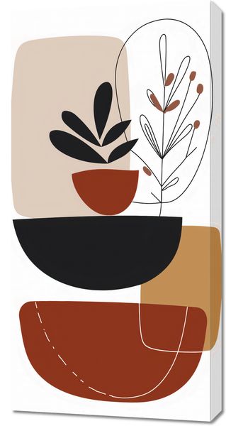 Obraz 50x100cm Botaniczna Abstrakcja zdjęcie 1