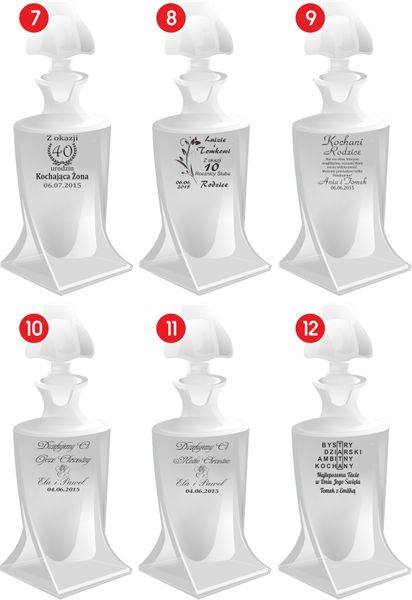 Karafka podziękowanie urodziny Etui 6 kieliszków zdjęcie 4