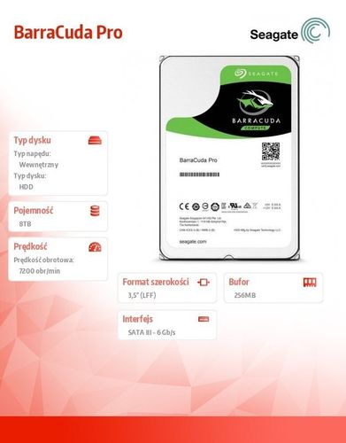 BarraCuda Pro 8TB 3,5'' ST8000DM004 na Arena.pl