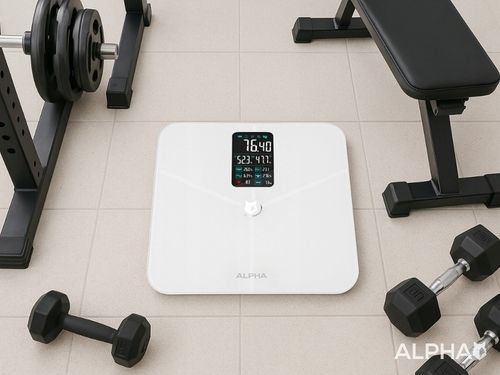 Waga Łazienkowa Elektroniczna Sportowa Alpha - Aplikacja Po Polsku na Arena.pl