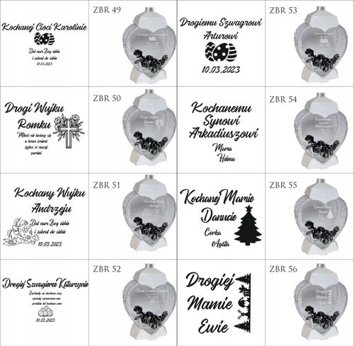 EKSKLUZYWNY ZNICZ SERCE biały personalizowany GRAWER DLA KUZYNKI na Arena.pl