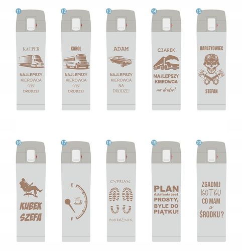 KUBEK TERMICZNY TERMOS NA KAWĘ HERBATĘ DO SAMOCHODU 440 ml PREZENT GRAWER na Arena.pl