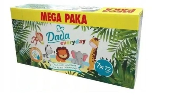 Chusteczki nawilżane DADA EVERYDAY 7 x 72 szt. zdjęcie 3