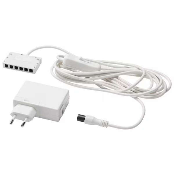 Sterownik LED z przewodem 6 wejść listwy oświetlenie 19W IKEA ANSLUTA biały zdjęcie 1