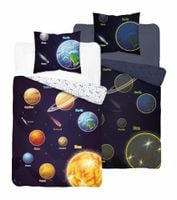 Pościel młodzieżowa bawełniana 140x200cm KOSMOS PLANETY 4639a
