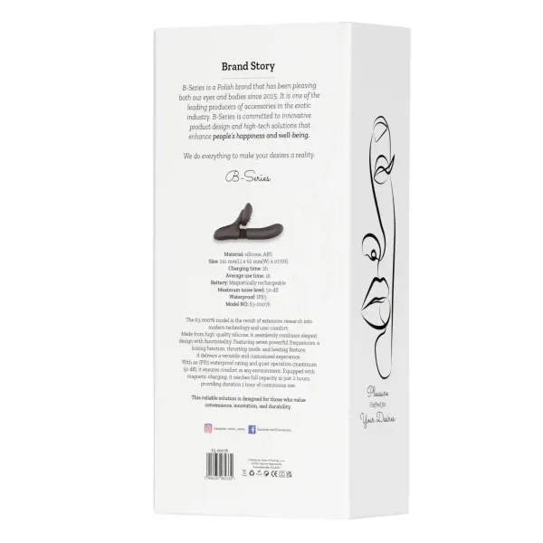 Silicone Vibrator 7 Powerful Modes - Licking, Thrusting and Heating, Black zdjęcie 4