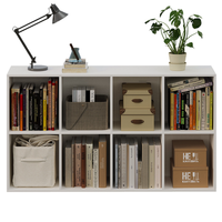 REGAŁ OTWARTY KOMODA KOSTKA 4x2 LOFT BIAŁY NA KSIĄŻKI BIUROWY NOWOCZESNY