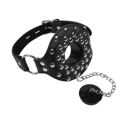 Open Mouth Gag with Plug Stopper - Black na Arena.pl
