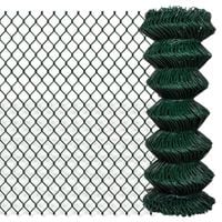 Siatka ogrodzeniowa, stal, 1x25 m, zielona
