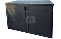 Box rowerowy - Schowek na rower wózek 180x100  antracyt GP534