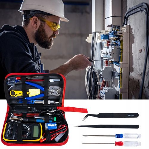 Lutownica Zestaw Narzędzi Do Lutowania 40 Elementów Multimetr Groty Cyna na Arena.pl