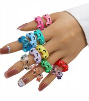 PIERŚCIONEKI 12 PRZYJACIÓŁEK ŻABKA BFF ŻABKI 12 SZTUK PREZENT+GRATIS C2825