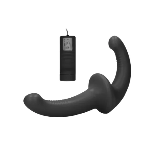 ouch! strap-on silikonowy bezpaskowy wibrujący 10 trybow czarny na Arena.pl