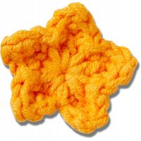 Crocs Przypinka Ozdoba Charms Jibbitz Do Butów Crafted Crochet Orange Star