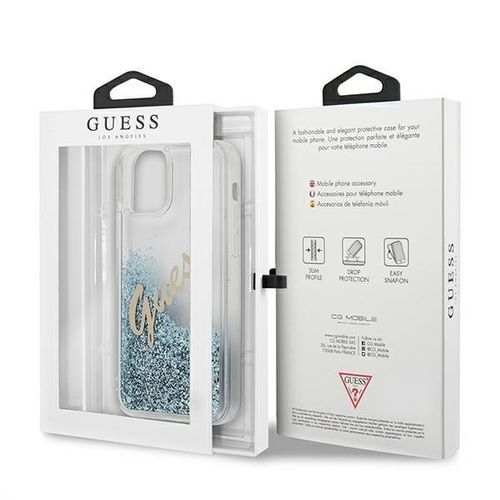 Guess GUHCP12SGLVSBL iPhone 12 mini 5,4" niebieski/blue hardcase Glitter na Arena.pl