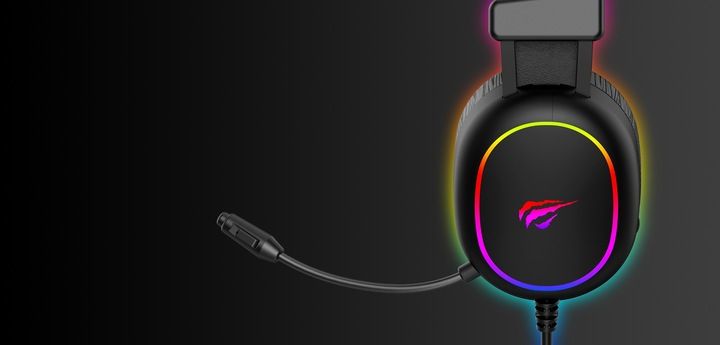 SŁUCHAWKI NAUSZNE Z MIKROFONEM HAVIT H2016D USB MINI JACK 3.5MM RGB zdjęcie 11