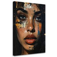 Obraz na płótnie do salonu sypialni, Portret kobiety modna