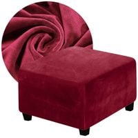 POKROWIEC NA PODNÓŻEK PUF WELUR PREMIUM BORDOWY