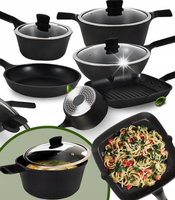ZESTAW GARNKÓW ALUMINIOWYCH POWŁOKA NON-STICK INDUKCJA GAZ PIEKARNIK 8 EL.