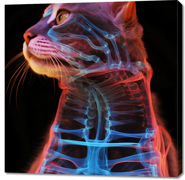 Obraz 100x100cm Anatomia Kota zdjęcie 1