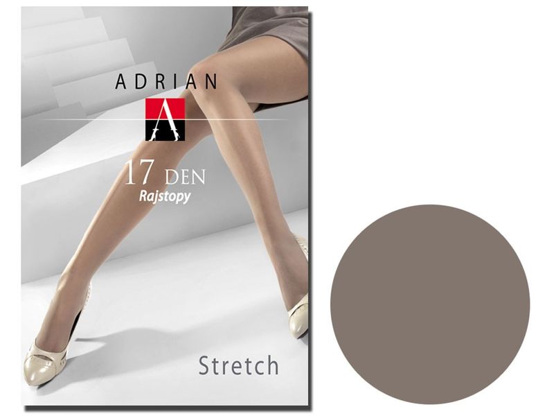 Rajstopy gładkie 17 den stretch Adrian Grigio 2 zdjęcie 1