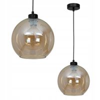 Lampa wisząca SOFIA bursztyn 1xE27 30x30x100 cm nowoczesna kula do salonu