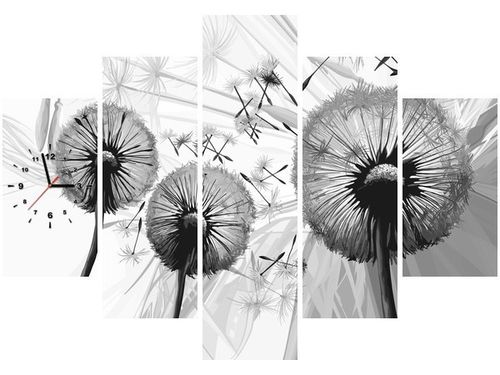 105CM 150CM ZEGAR 5 ELEM DMUCHAWCE SZAROŚCIACH DRUK OBRAZ na Arena.pl