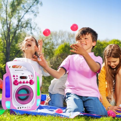 Zestaw KARAOKE głośnik bluetooth CD+G/2 mikrofony na Arena.pl