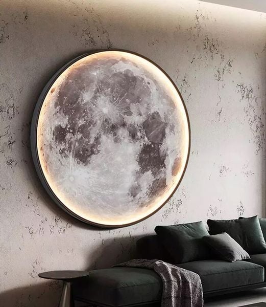 Plafon Lampa Led Księżyc 40 cm - Moon 3D - pilot zdjęcie 1