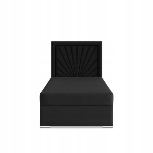 Łóżko Kontynentalne VICENZA CZARNE JEDNOOSOBOWE Tapicerowane Pojedyncze na Arena.pl