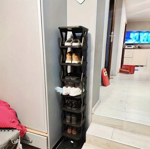 SZAFKA NA BUTY REGAŁ PÓŁKA ORGANIZER STOJAK OBUWIE CZARNY MODUŁOWY 3 na Arena.pl