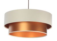 Lampa wisząca DOUBLE CREAM 40 kremowa/miedziana